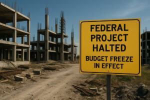 Deliveries to construction sights may halt during a government shutdown.