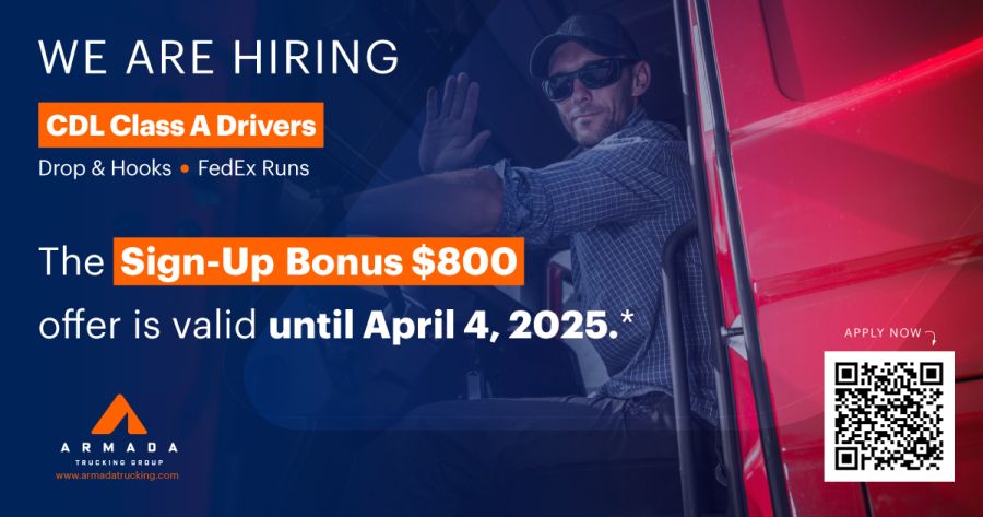 WE ARE HIRING - CDL Class A Drivers - Sign-Up Bonus